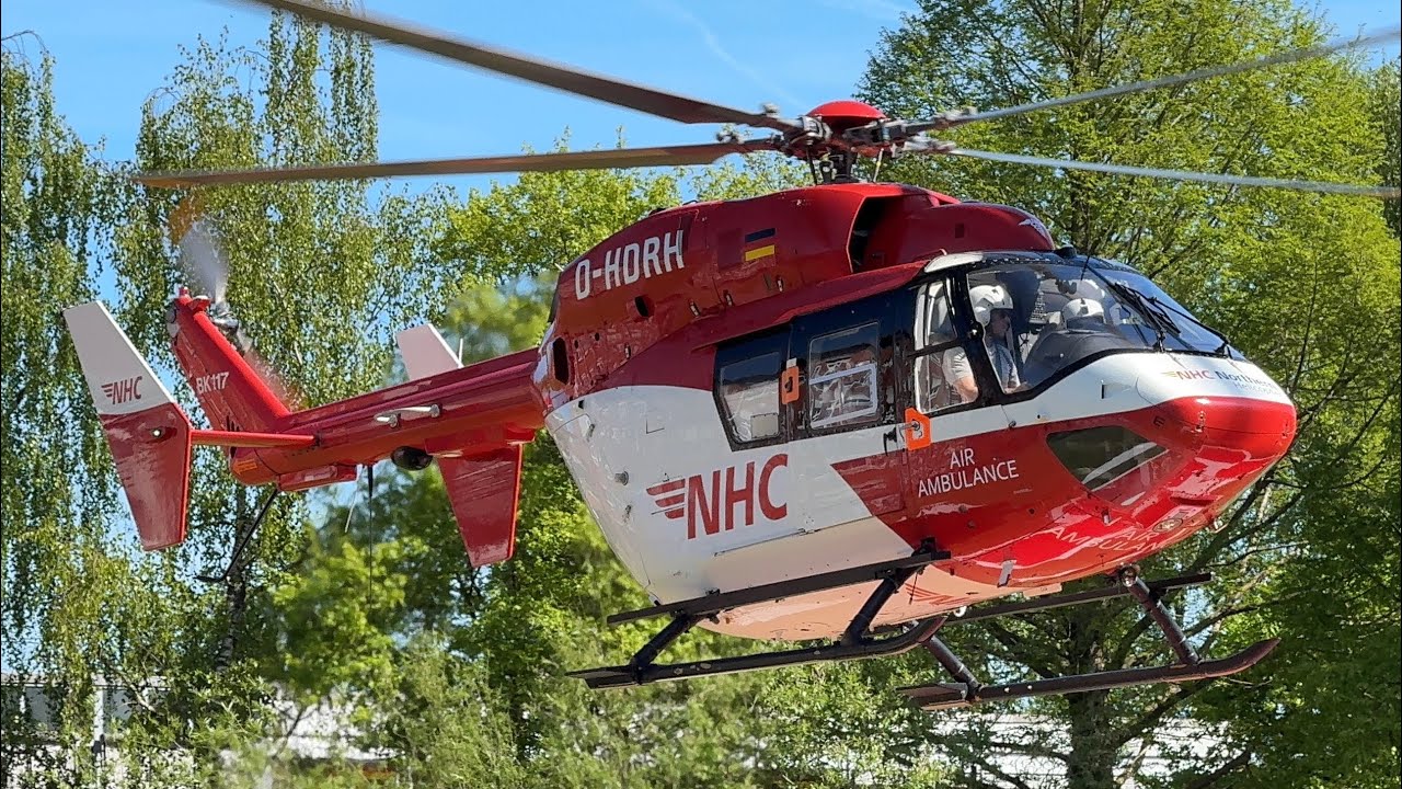 NHC Northern Helicopter | Start Northern 06 | MBB BK117 B2 | D-HDRH | Ubbo Emmius Klinikum Aurich