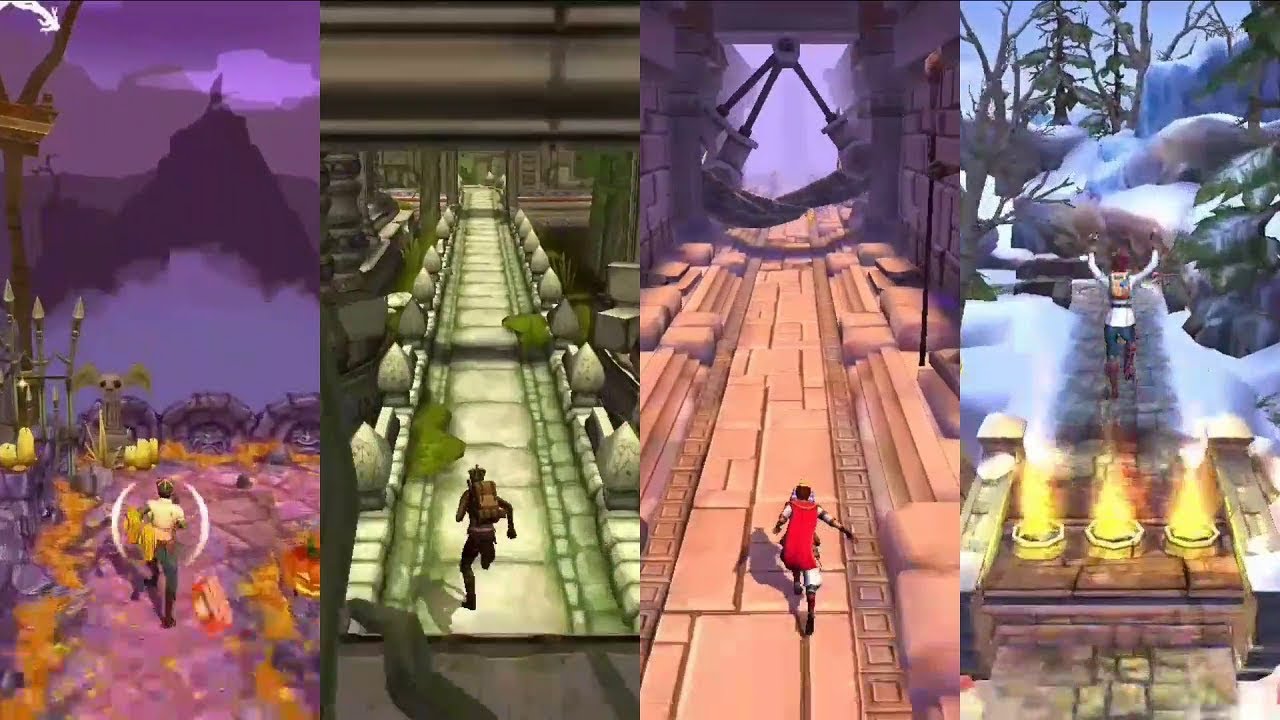 Spooky Summit VS Lost Jungle VS Blazing Sands Vs Frozen Shadows Temple Run 2 by YaHruDv
