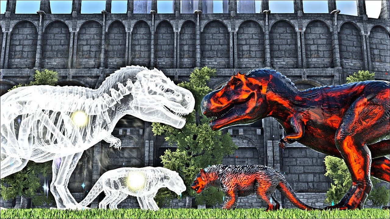 ALL CHAOS CREATURES VS ALL SPIRIT CREATURES (ARK SURVIVAL EVOLVED BATTLE ROYALE DINOSAURS)