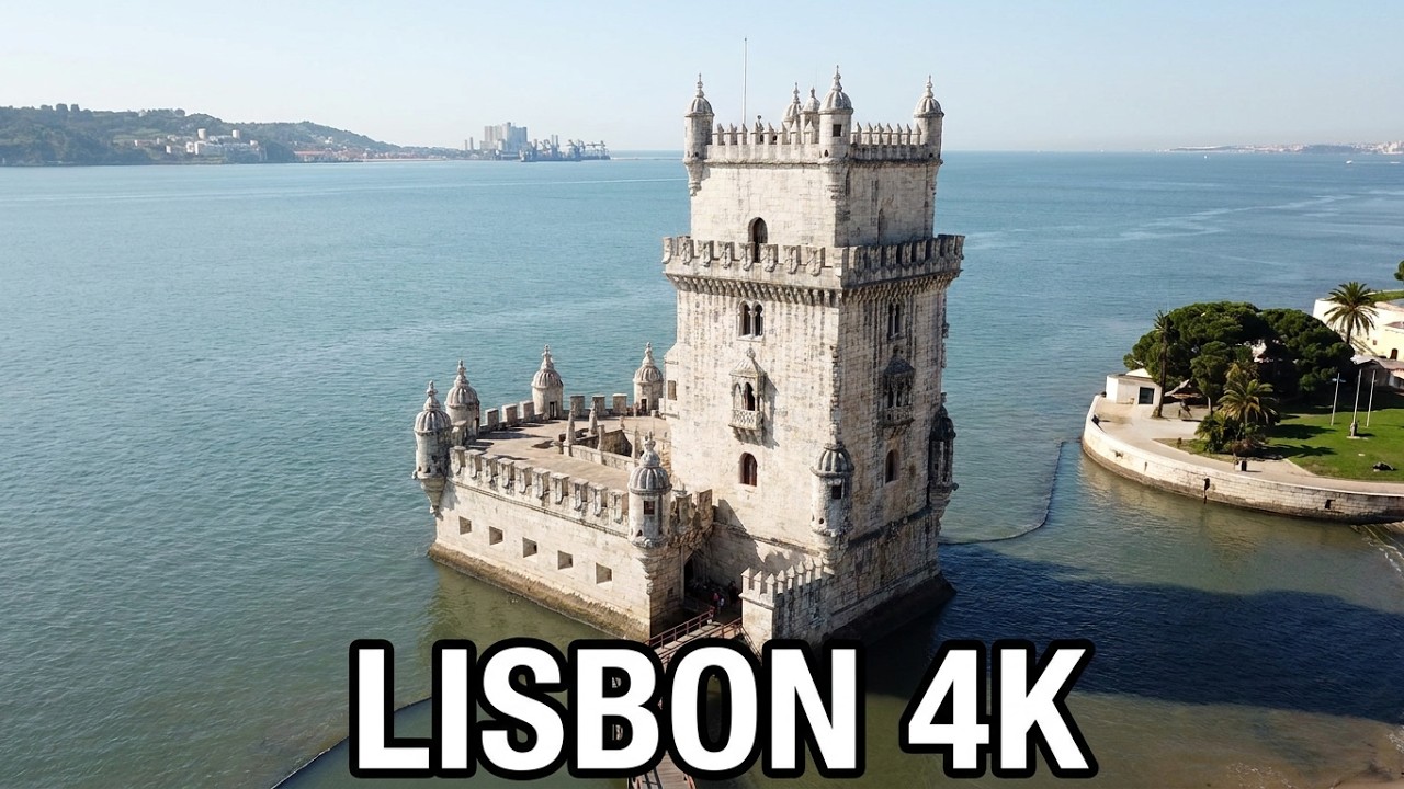 Lisbon Amazing Aerial Perspective / Portugal 4K drone