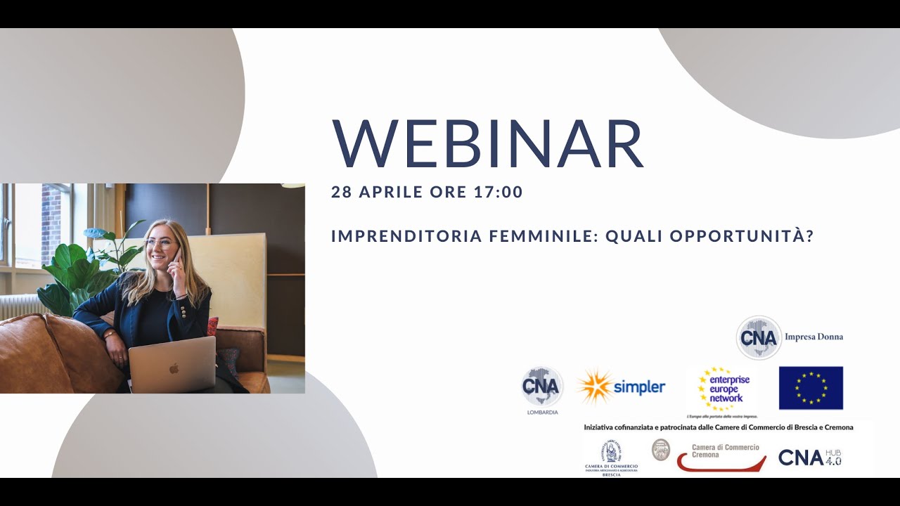 Webinar: Imprenditoria femminile: quali opportunità?