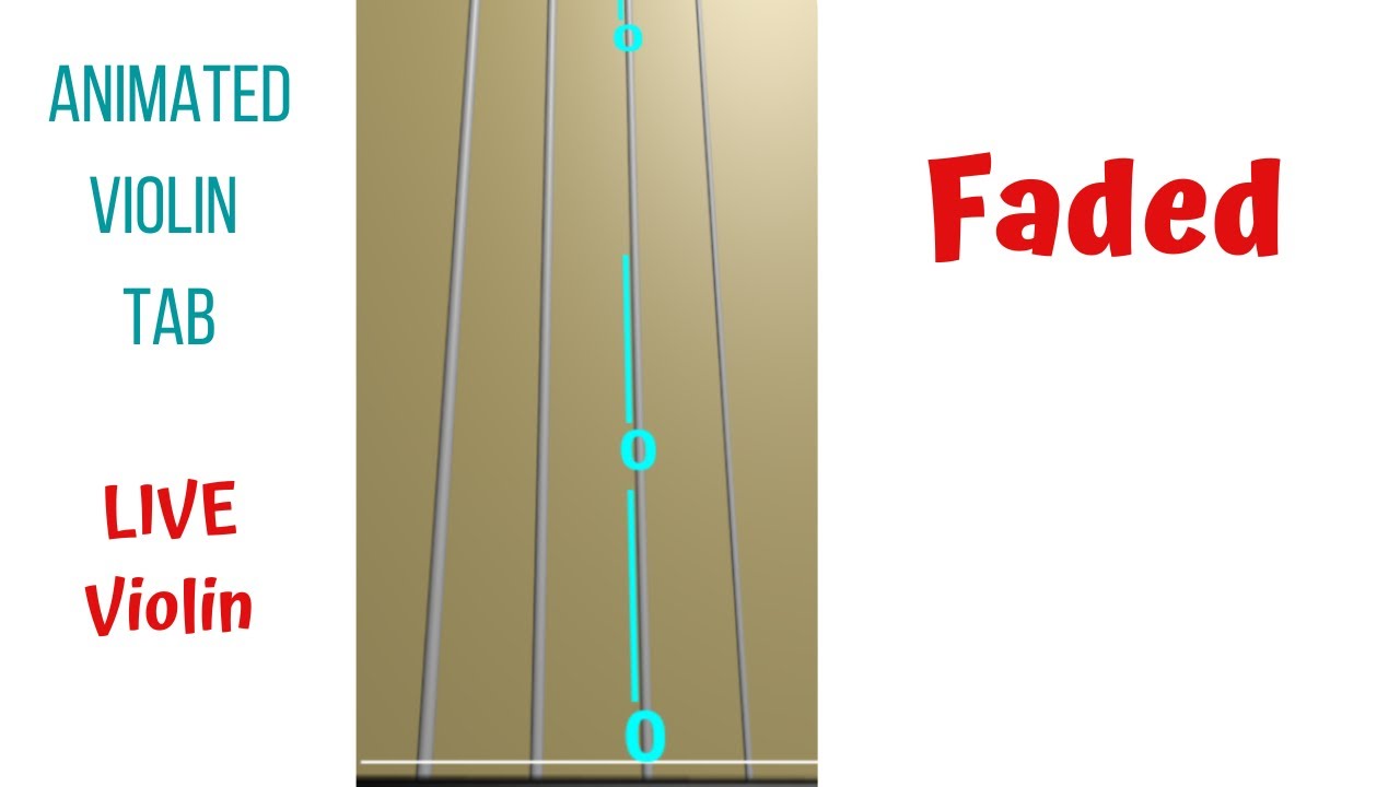 FADED 🎧 by Alan Walker | LIVE Violin Tutorial & Cover | Animated Violin TAB