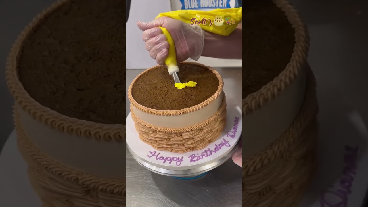 8 inch cake with pansies