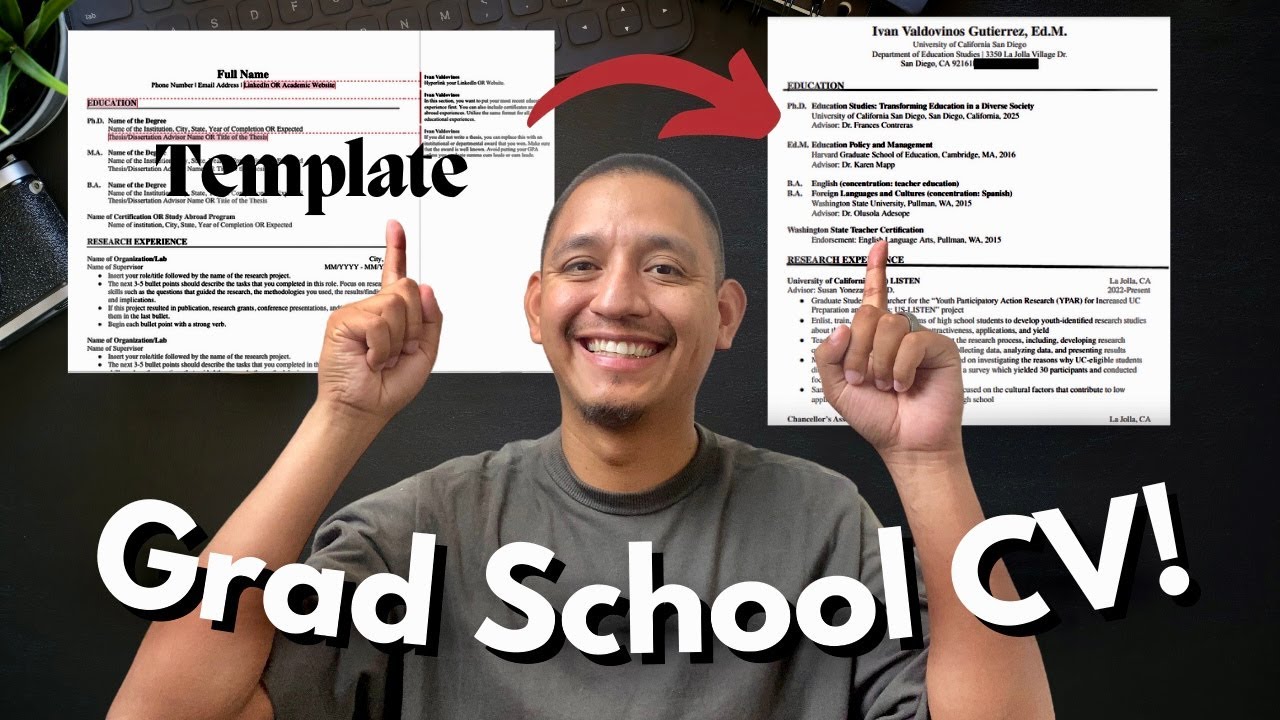A Step-By-Step Guide For Writing Your Graduate School CV/Resume! | How to Write Your Grad School CV?