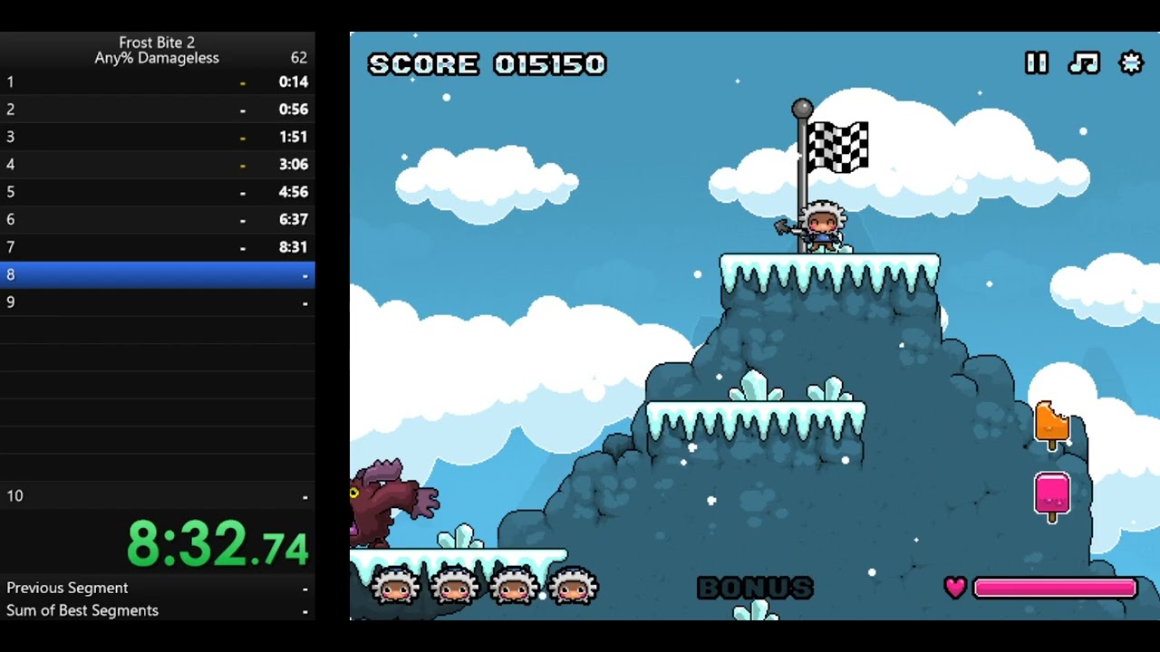 Nitrome - Frost Bite 2 Damageless Speedrun (16:35)
