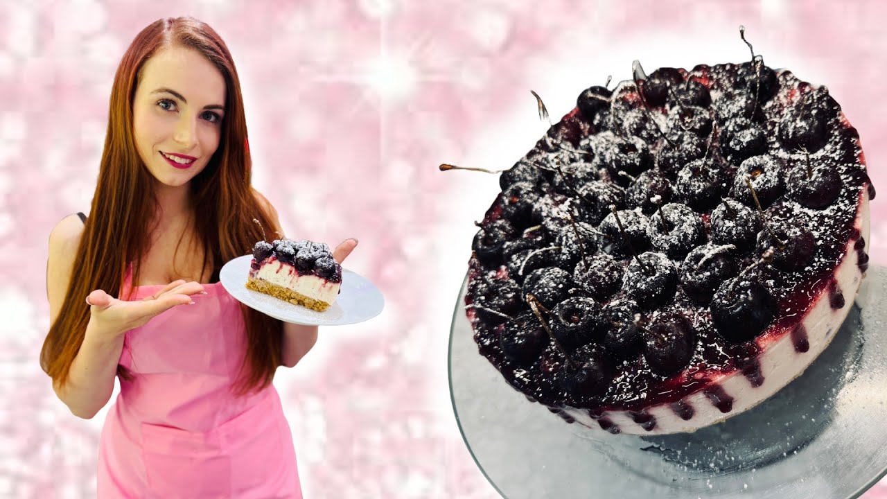 Easy No Bake Cherry Cheesecake!