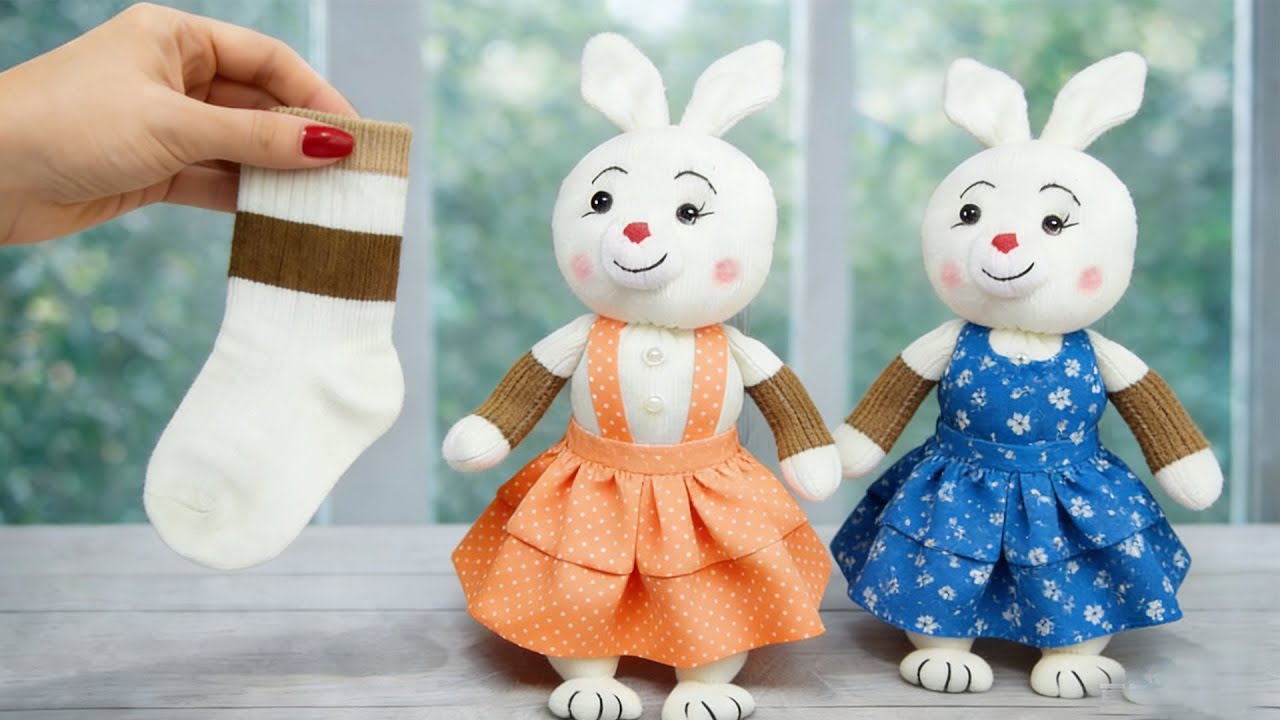 Куклы из носков 🧦 Кукла из носков без выкройки и швейной машинки!