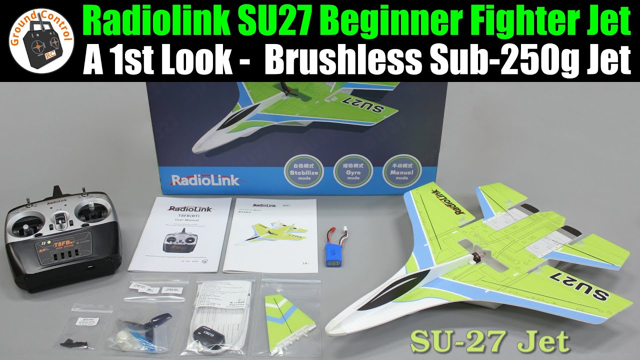 A 1st Look! Radiolink SU27 Beginner Fighter Jet Brushless Sub-250g with Gyro PNF/RTF!