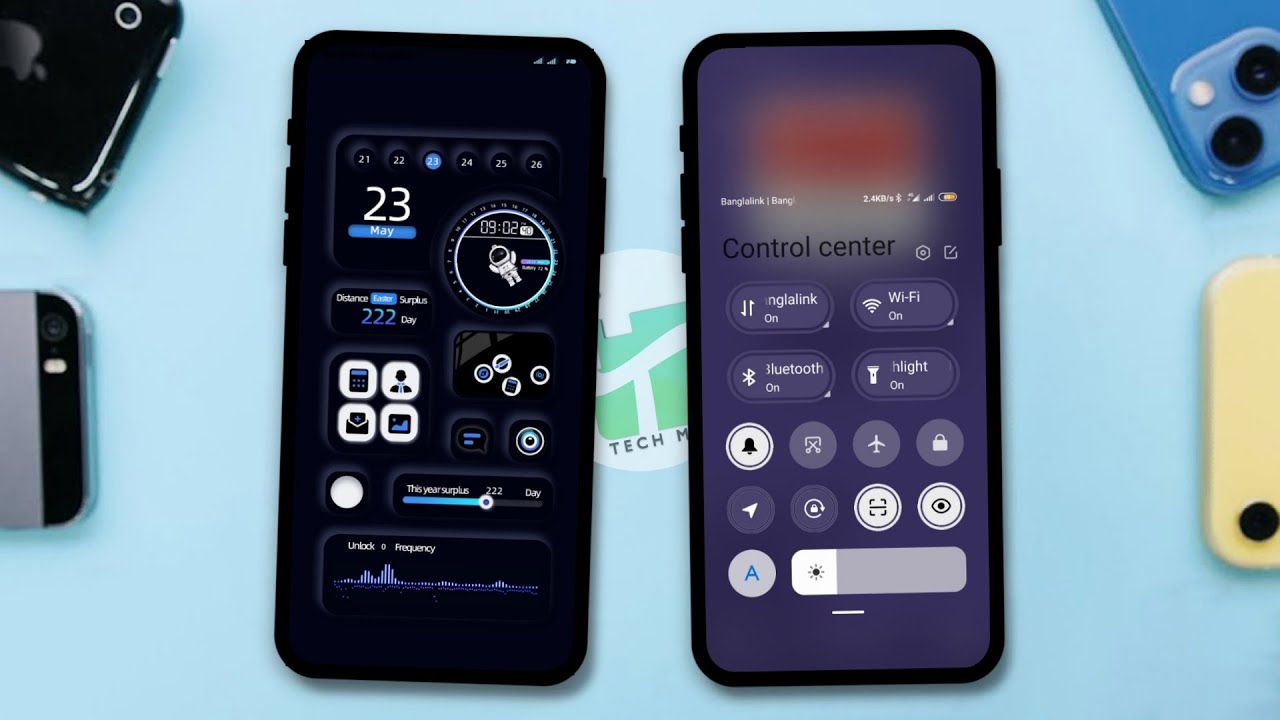 DARK Miui 13 Modded Themes | MIUI DARK Theme Customization | Control Centre MIUI 13