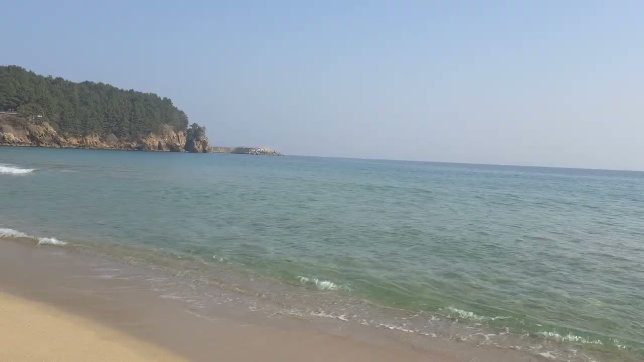 한섬해변 잔잔하고 예쁜바다