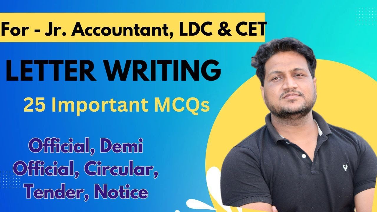 Letter writing Important MCQs / Official, Demi Official, Circular, Tender & Notice / English