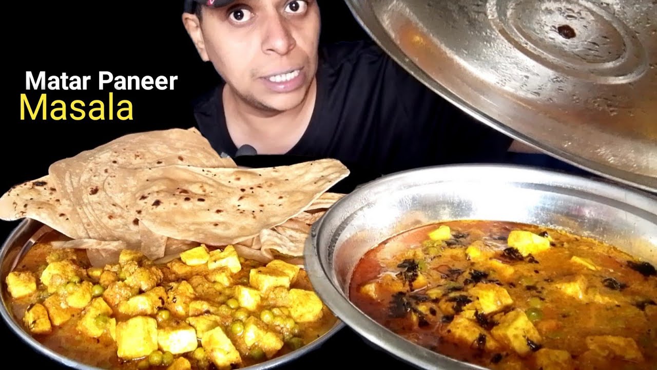 Eating Matar Paneer Masala, Butter Naan & Lachcha Paratha | Bigbite Mukbang Eating Show 