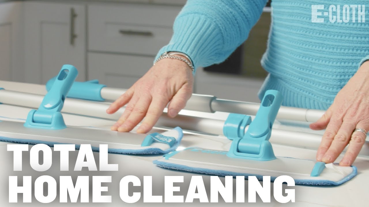 House Cleaning - Easily Clean Floors, Walls & Ceilings with the Easy-Click Mop System