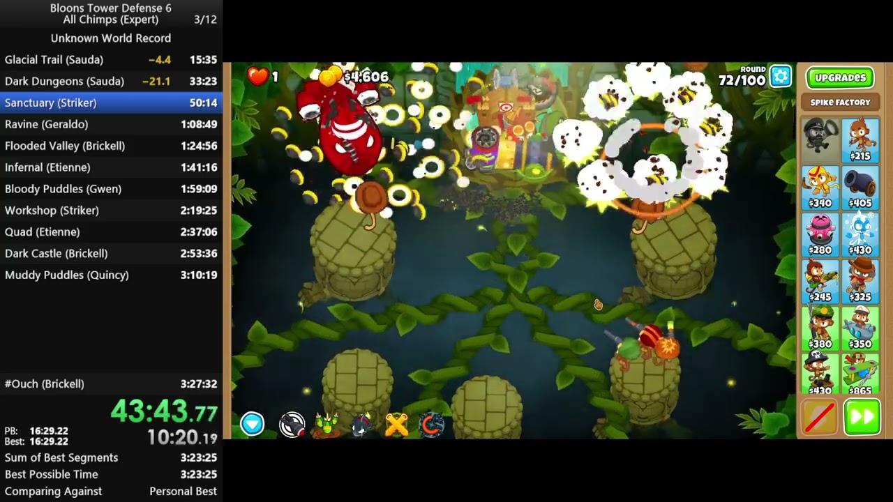 [BTD6] Sanctuary - Chimps Speedrun in 15:57 (v51.2)
