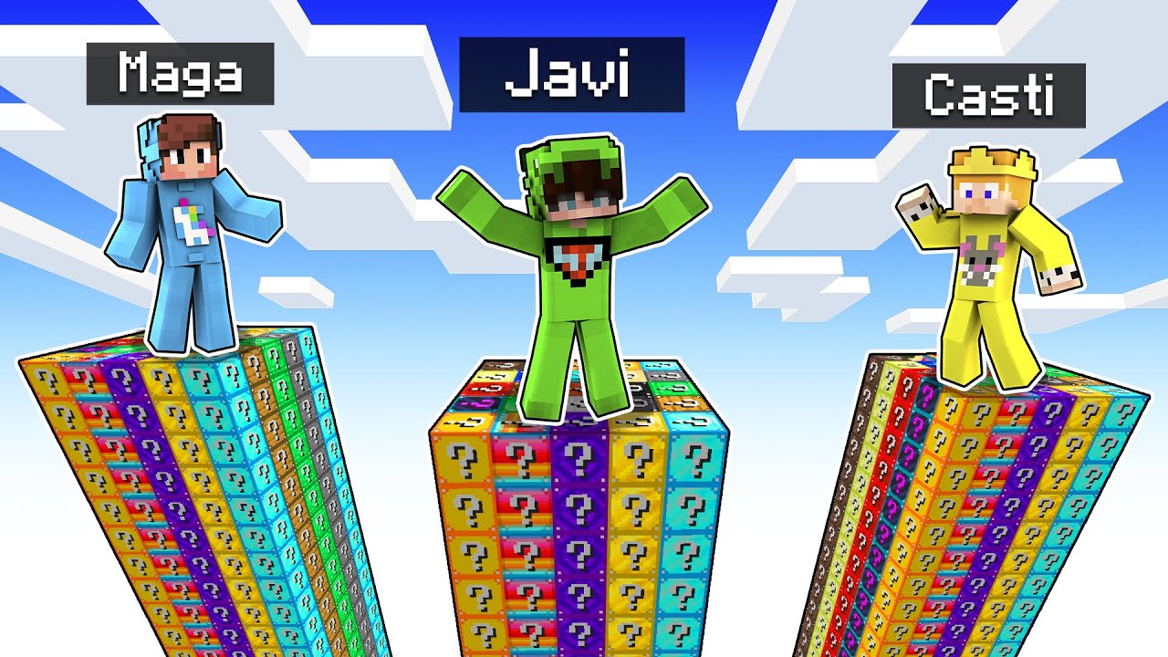 Hice TRAMPAS para Ganar Batalla de Lucky Blocks en Minecraft