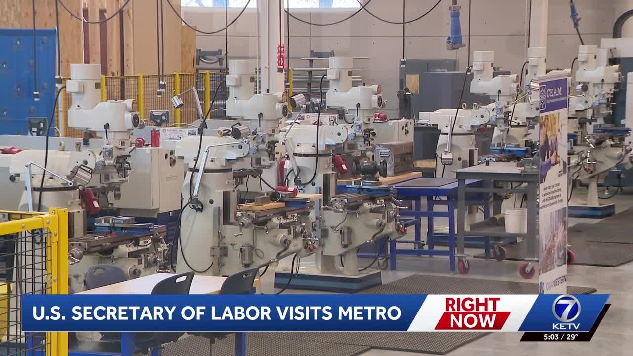 U.S. Secretary of Labor Lori Chavez-Deremer visits Union Pacific, Iowa Western
