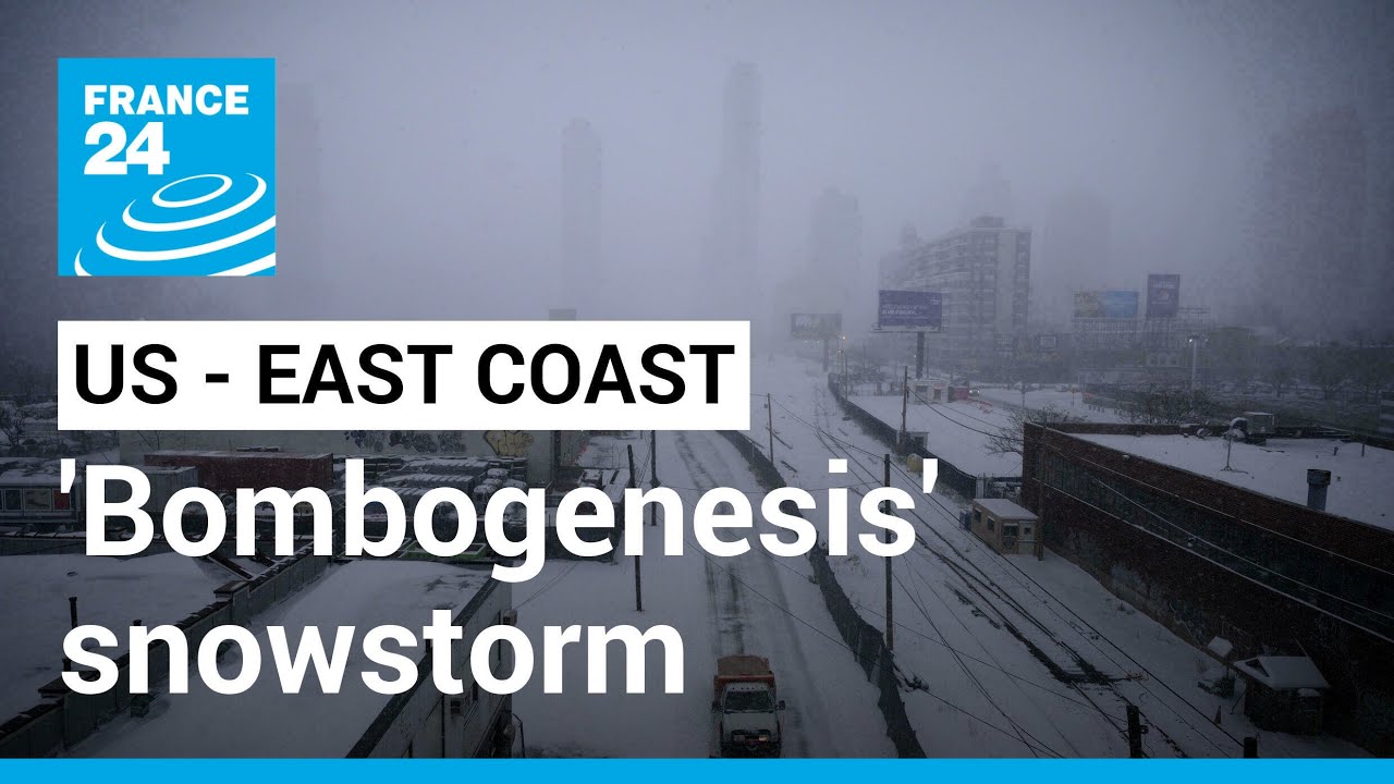 US: East coast blanketed by 'bombogenesis' snowstorm • FRANCE 24 English