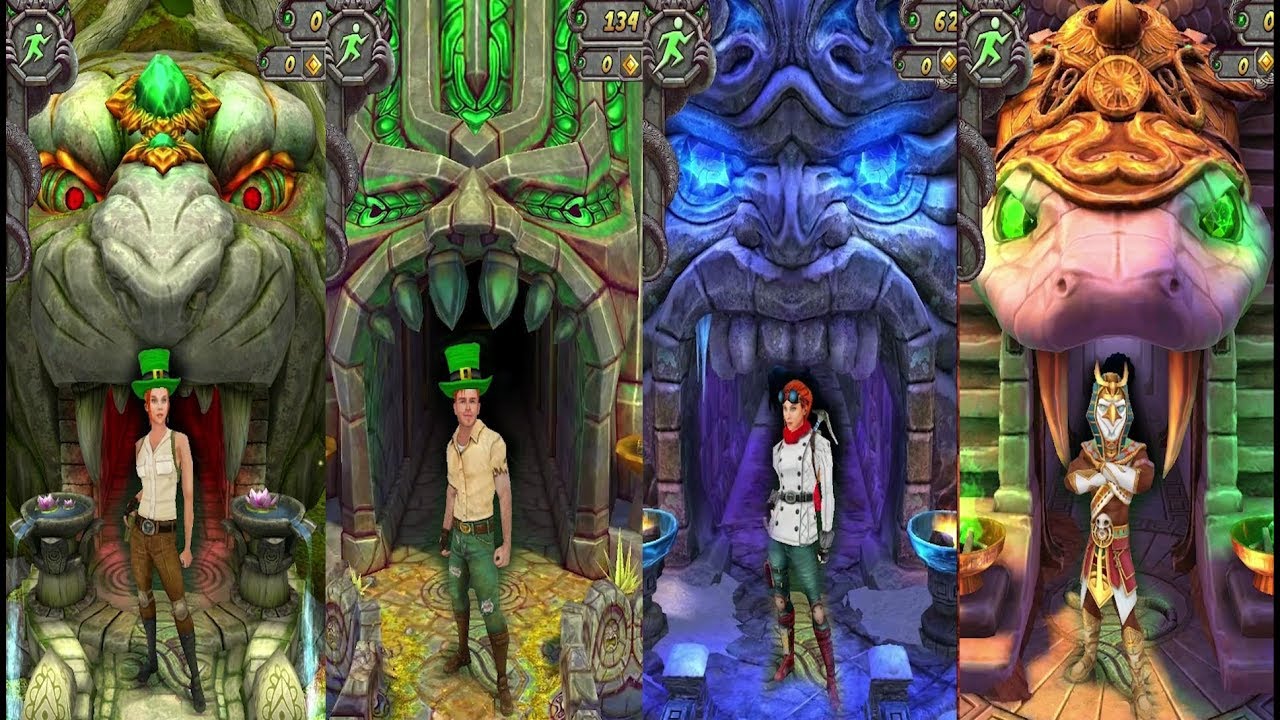 Temple Run 2 Lost Jungle Vs Temple Run 2 Sky Summit Vs Temple Run 2 Frozen Shadows Vs Blazing Sands