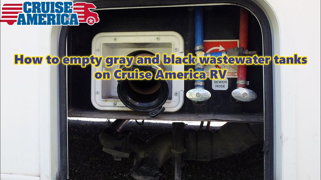 How to empty gray and black wastewater tanks on Cruise America RV