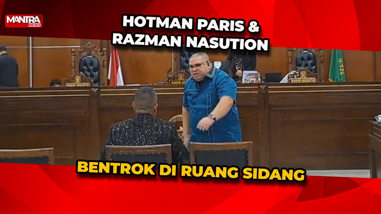 HOT!! DETIK-DETIK PERSETERUAN HOTMAN PARIS & RAZMAN NASUTION DI RUANG SIDANG