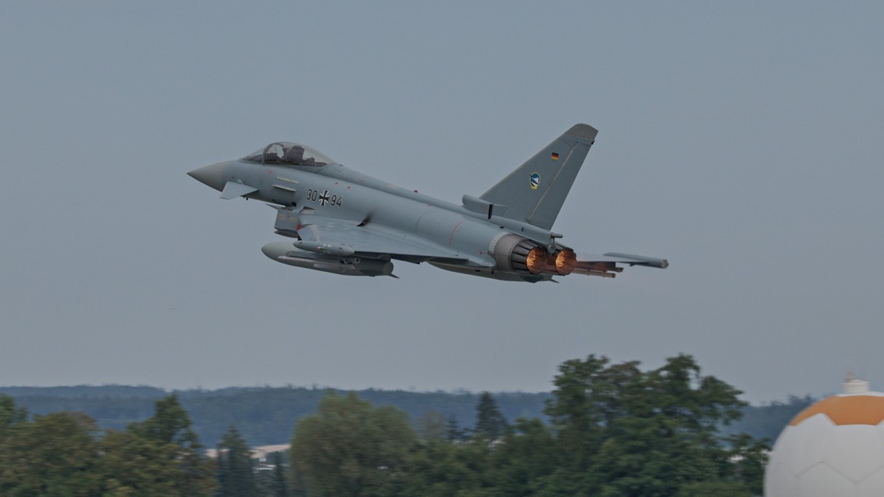 QRA Eurofighters Take Off with Full Afterburner! | German Air Force Intercept Mission Neuburg