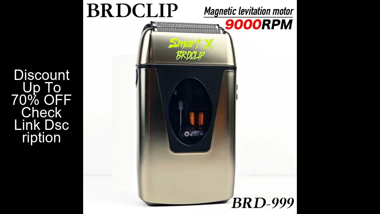 BRDCLIP BRD-999 Professional Shaver Magnetic levitation motor 9000RPM Double Floating cutter head LC