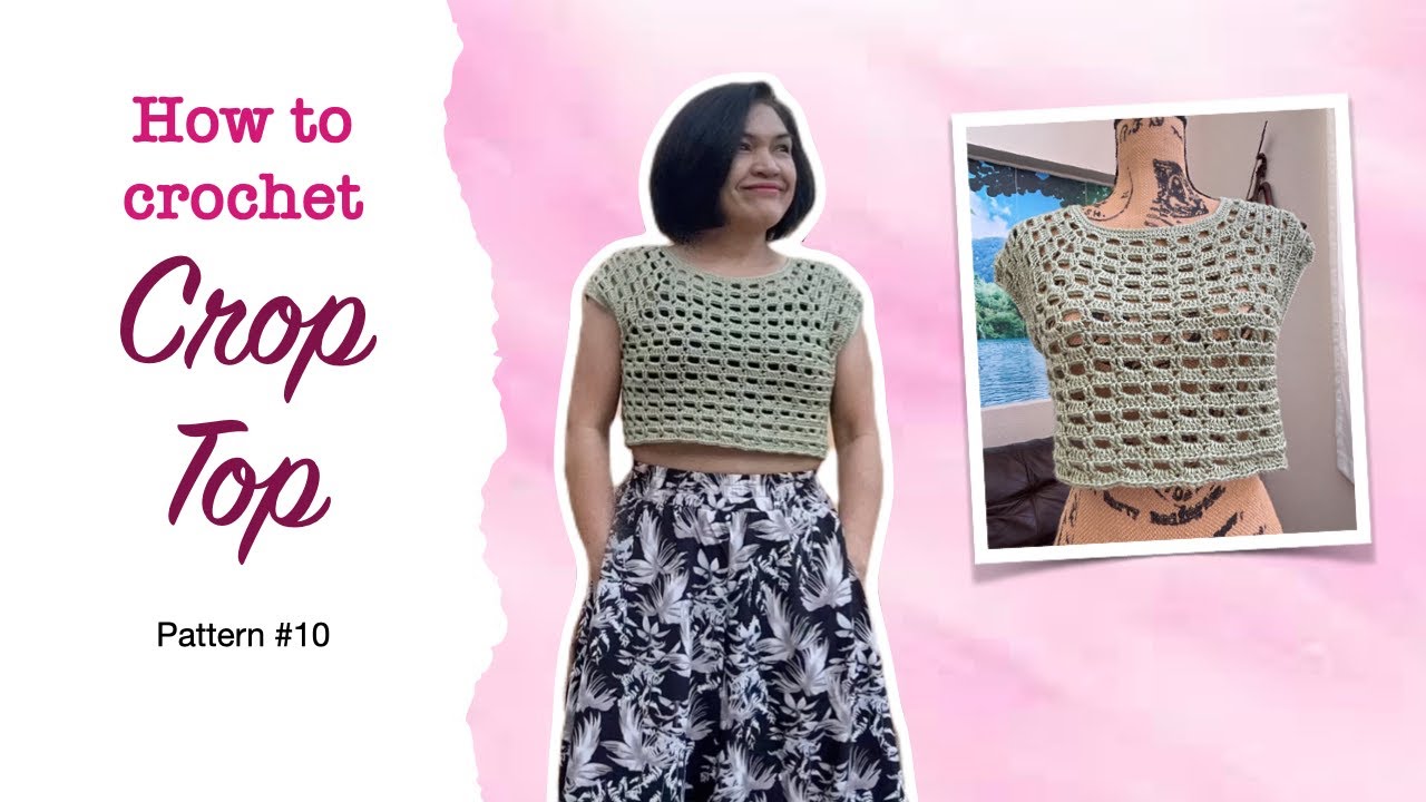 Crop Top with capped sleeves perfect for Spring or Summer.