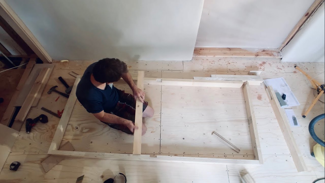 Renovation: timber frame for a hidden door