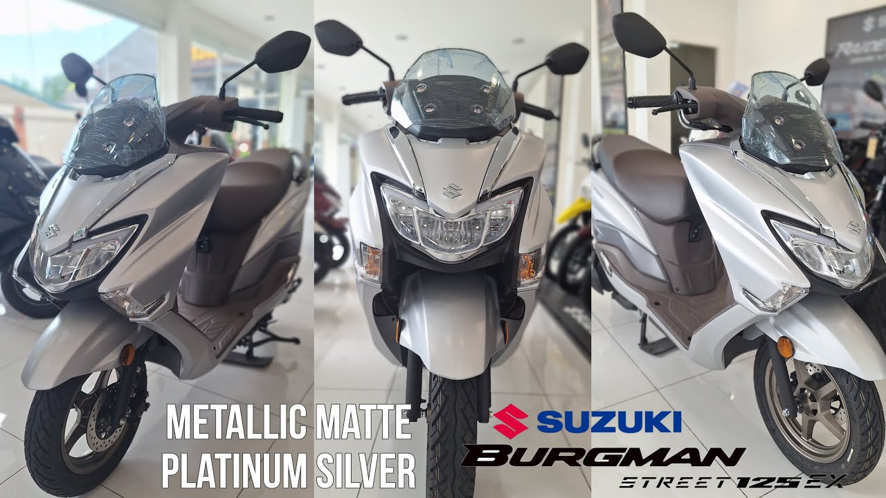 Metallic Matte Platinum Silver - 2024 New Suzuki Burgman Street EX Presyo & Specs - GaNda neto!