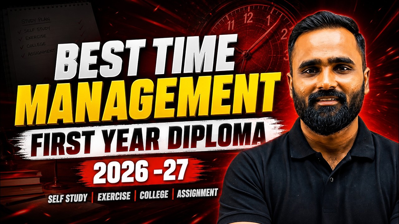 FIRST YEAR  DIPLOMA | BEST TIME MANAGEMENT | DAY-WISE | PRADEEP GIRI SIR