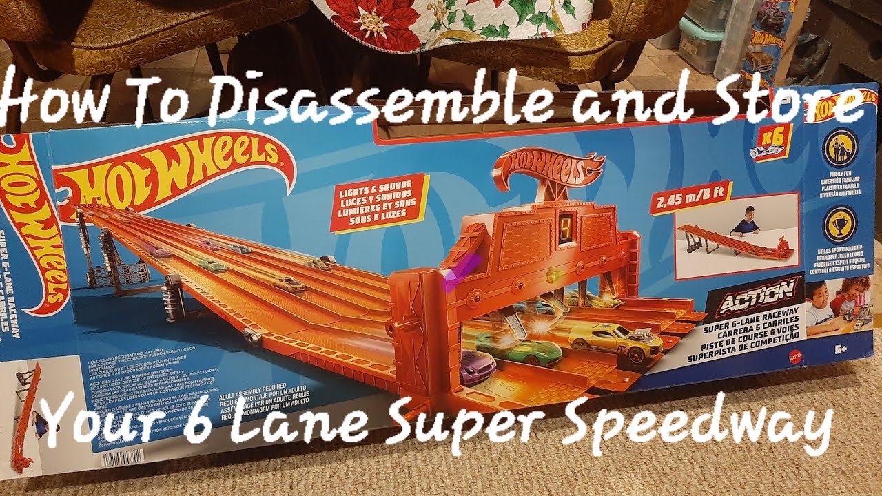 How To Take Down And Fold Up Hotwheels 6 Lane Super Speedway