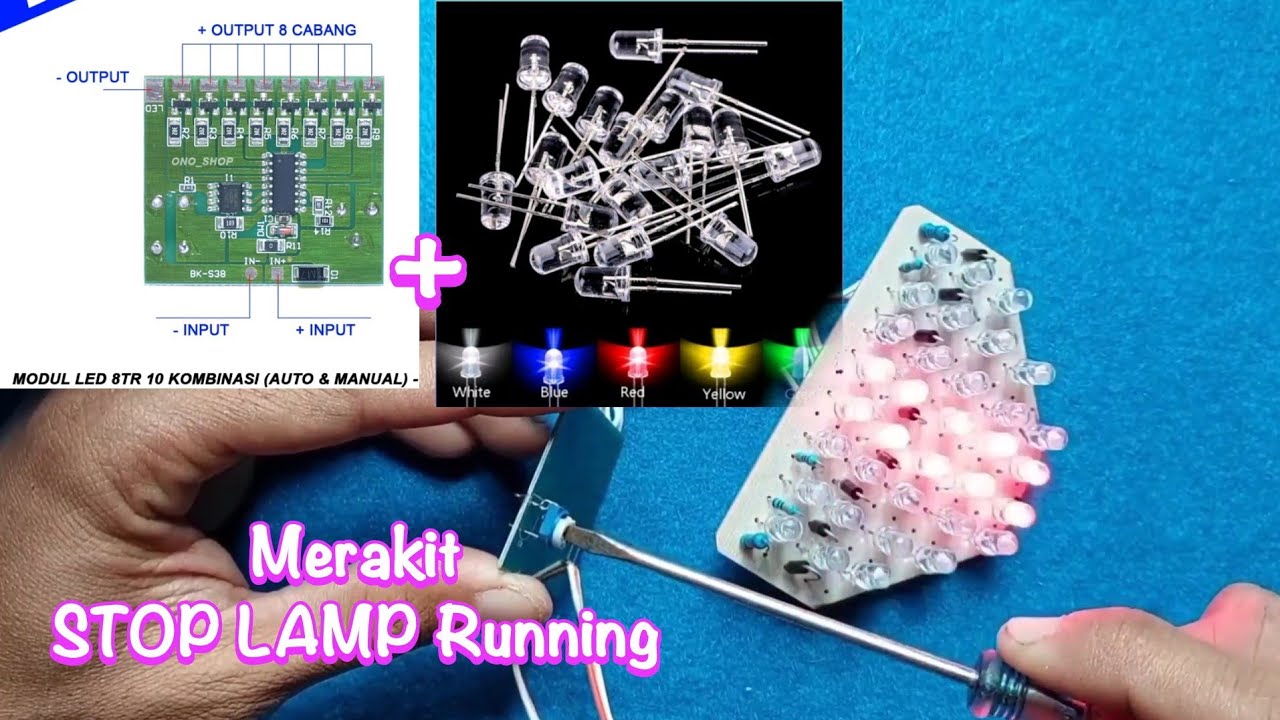 cara merakit stop lamp running