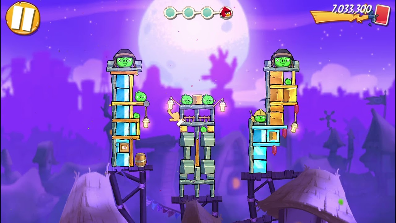 Angry Birds 2: Level 118, and 119 completed and some random game play.