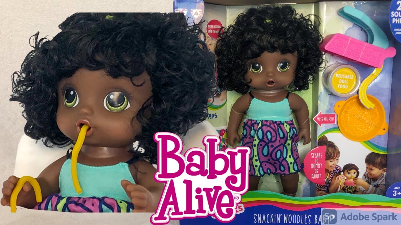 Baby Alive Snackin’ Noodles Baby Unboxing, Feeding, & Review