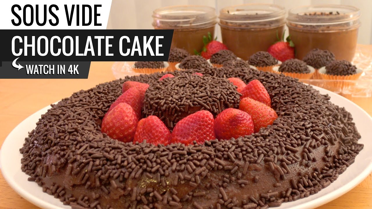 Sous Vide CHOCOLATE CAKE   AKA Brigadeirão in Brazil with Joule ChefSteps Dessert