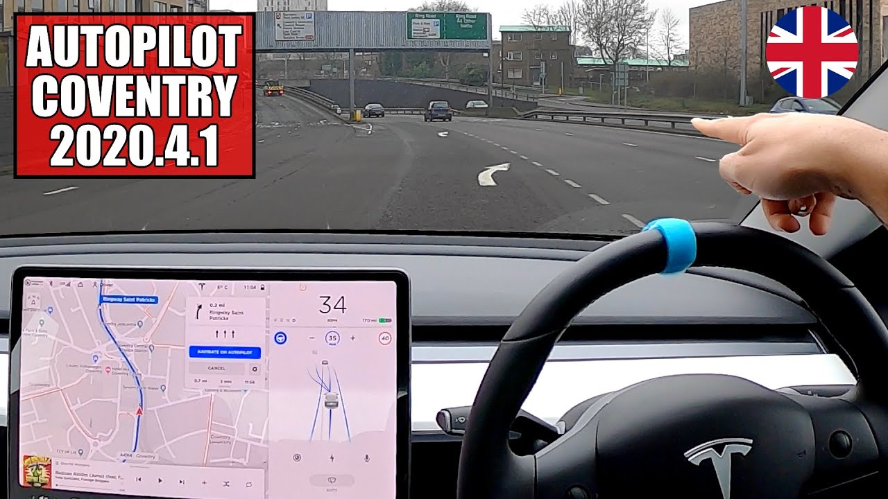 This city is NOT autonomous driving friendly! - Tesla Autopilot in a UK City #20 Coventry