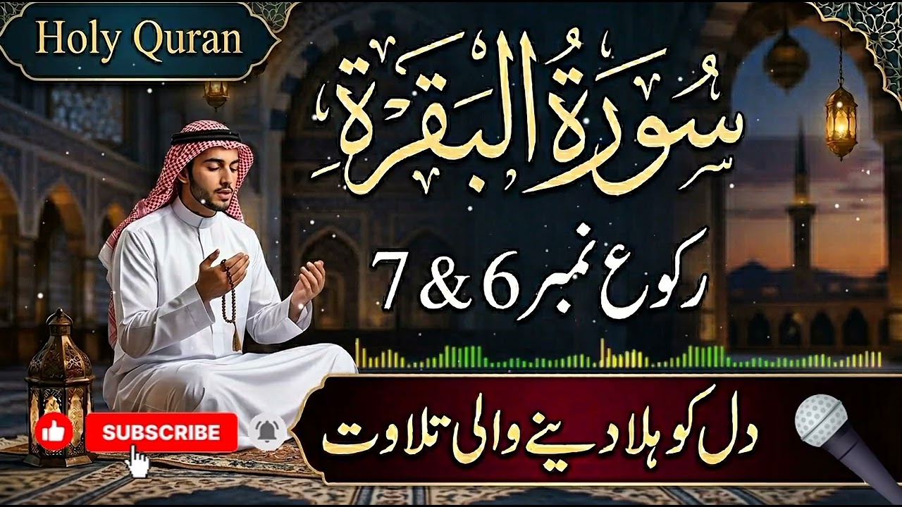 Surah Al-Baqarah Ruku 6 & 7 | Beautiful Quran Recitation | Holy Quran#SurahAlBaqarah#quranrecitation