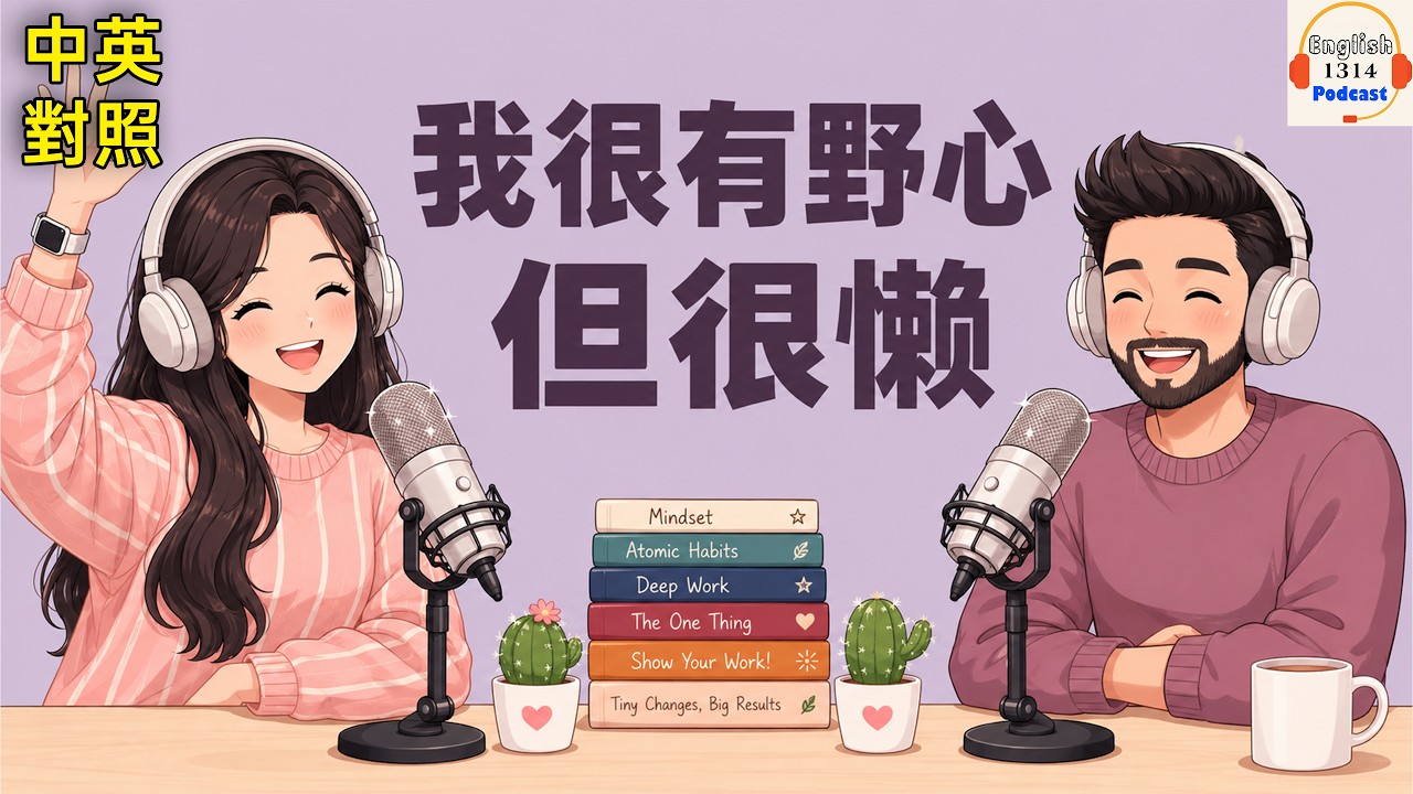 野心勃勃卻懶惰 | 輕鬆日常對話的英語播客｜英語播客｜英文口語練習