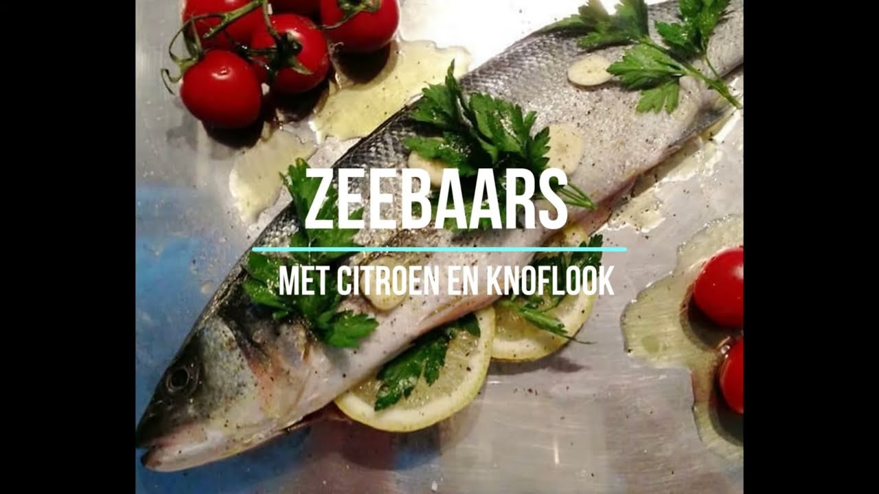 Zeebaars met citroen en knoflook.