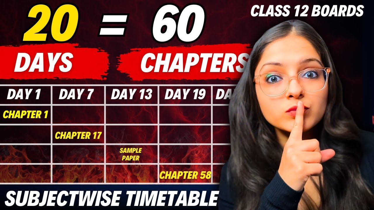 Last 20 Days Left for Class 12 Board 2025|Subjectwise Revision Strategy for Class 12 Board Exam 2025
