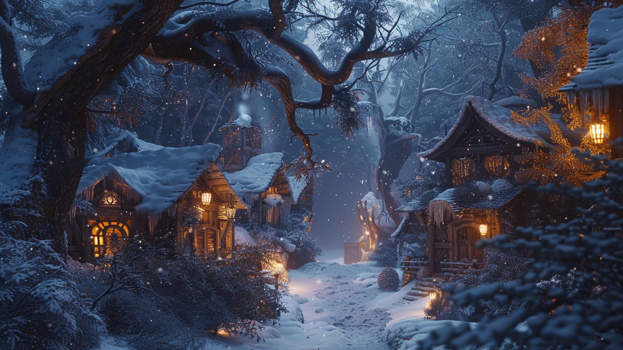Mystic Celtic Winter Cottages — Medieval Celtic Winter Ambience for Sleep, Relax & Study