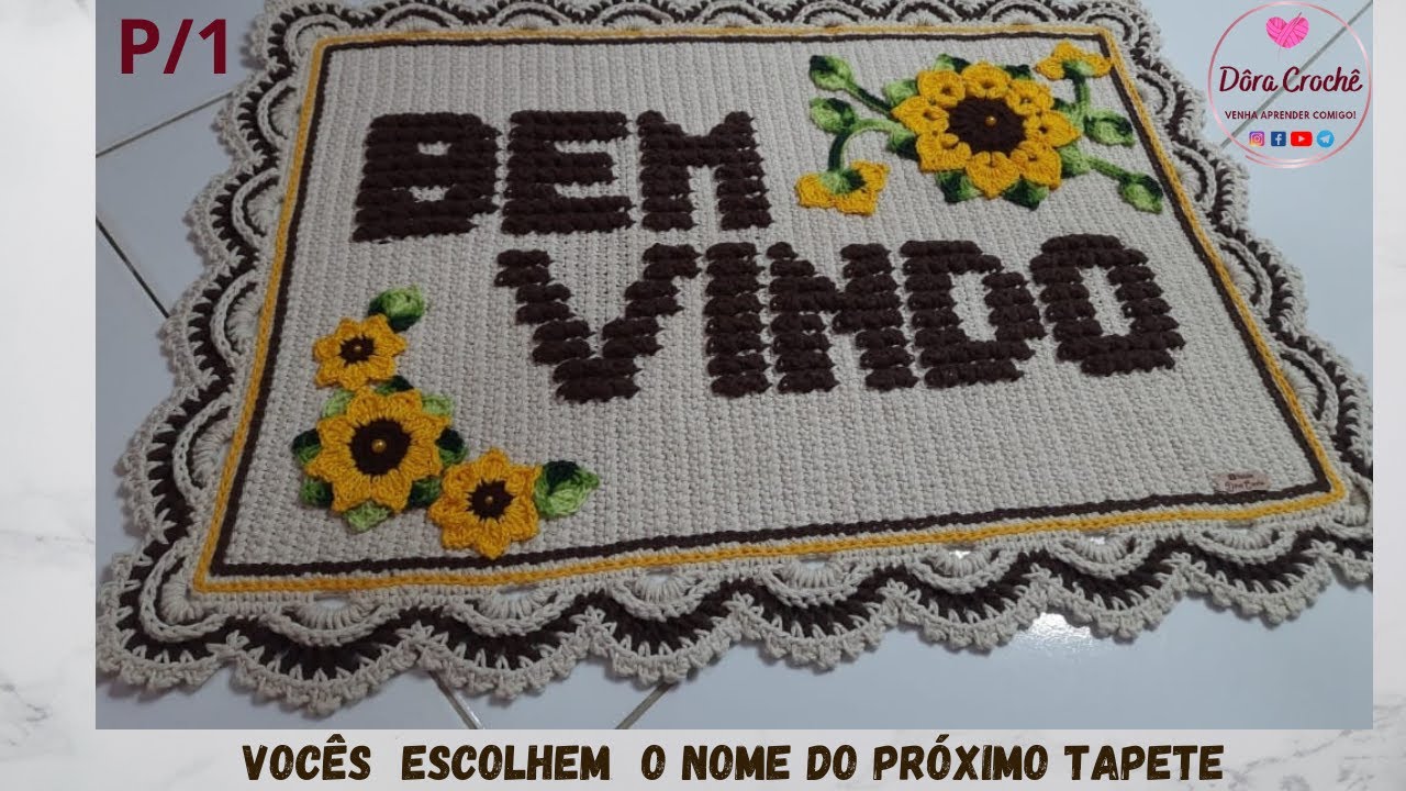 Tapete Bem-Vindo Ponto Alto Em Relevo | Parte 1/5