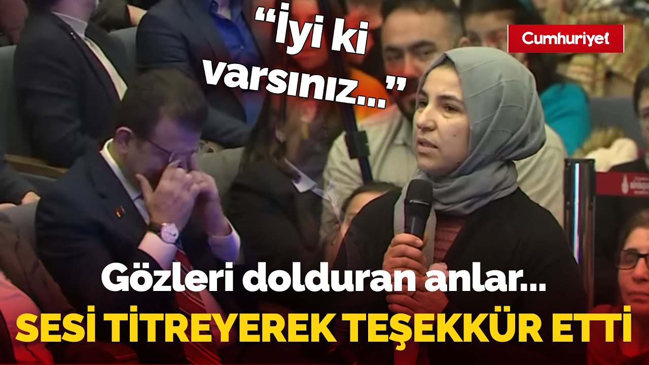 Gözleri dolduran anlar... Sesi titreyek Ekrem İmamoğlu'na teşekkür etti: 