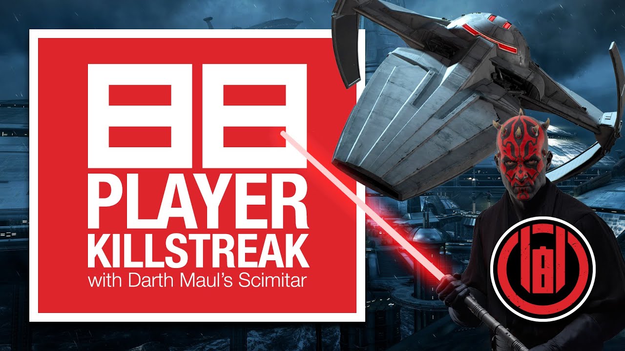 88 Player Killstreak with Darth Maul's Scimitar on Kamino [SWBF2: Starfighter Assault]