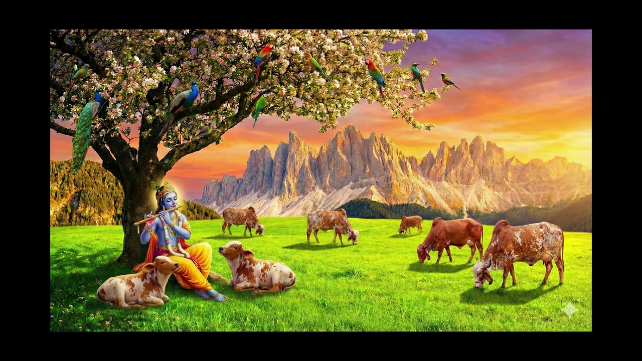 Achyutam Keshavam | Lord Krishna Flute #KrishnaBhajan #RadheKrishna #Bhakti #Devotional #Meditation
