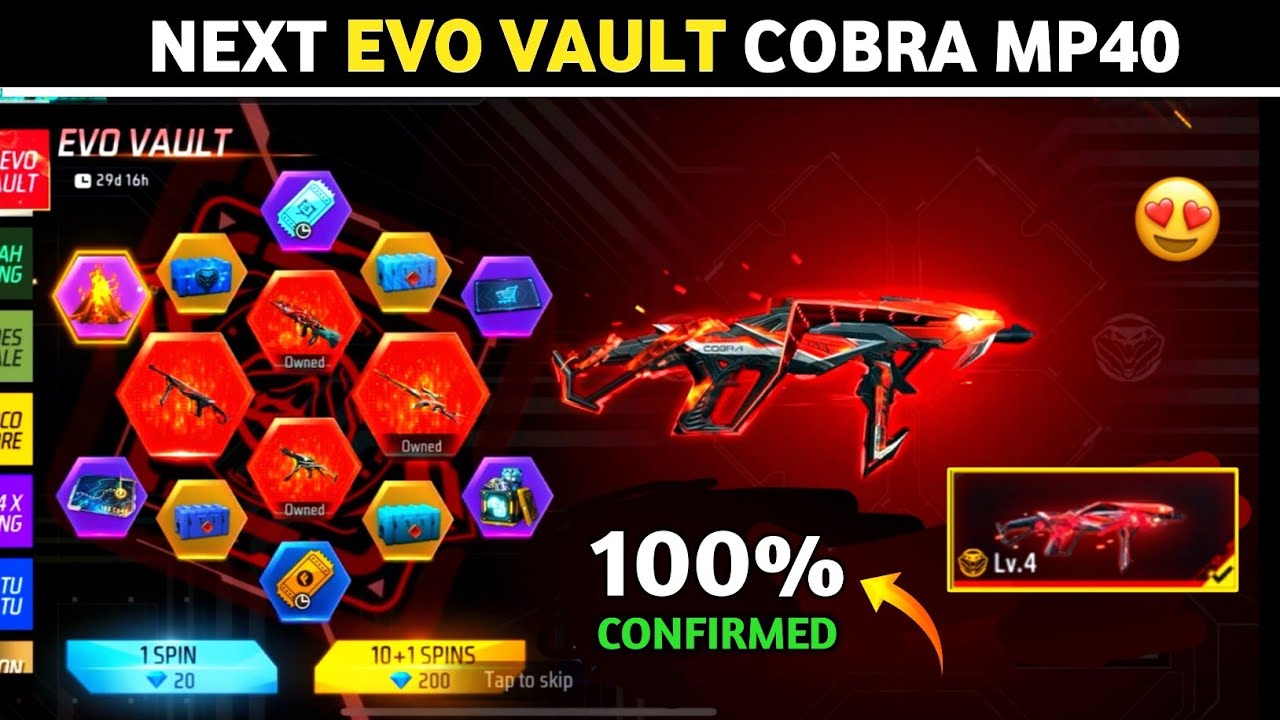 Next Evo Vault Kab Aayega? - Upcoming Evo Vault Gun Skin Confirmed 🔥 | Cobra Mp40 Return Confirmed?