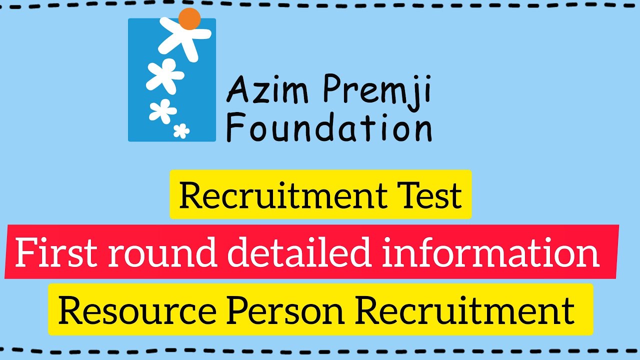 Part -1 II Azim Premji Foundation || Resource Person Test | written exam Full discussion