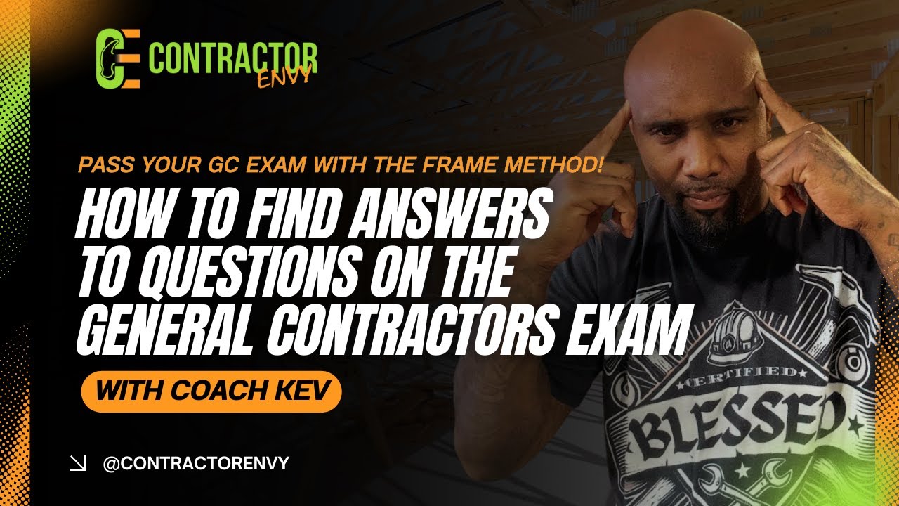 How to Break Down Questions for the General Contractors License Exam #generalcontractor