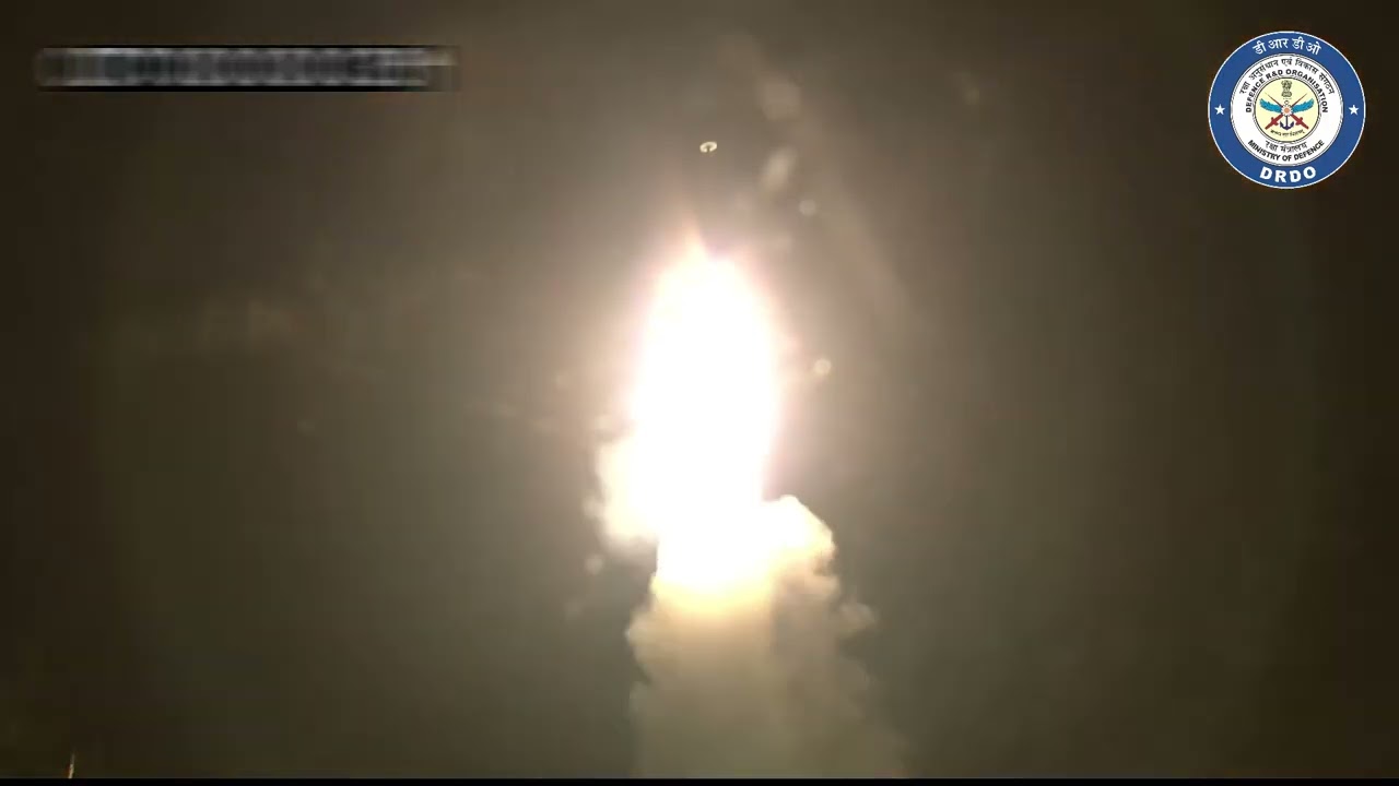 Indian Hypersonic Missile launch (1500km Anti-ship missile)