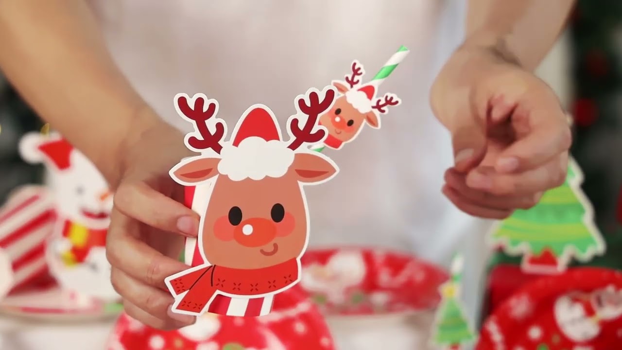 Christmas Table Setting with Tableware Set